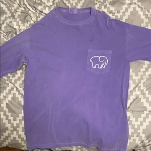 Purple along Sleeved T-Shirt Ivory Ella